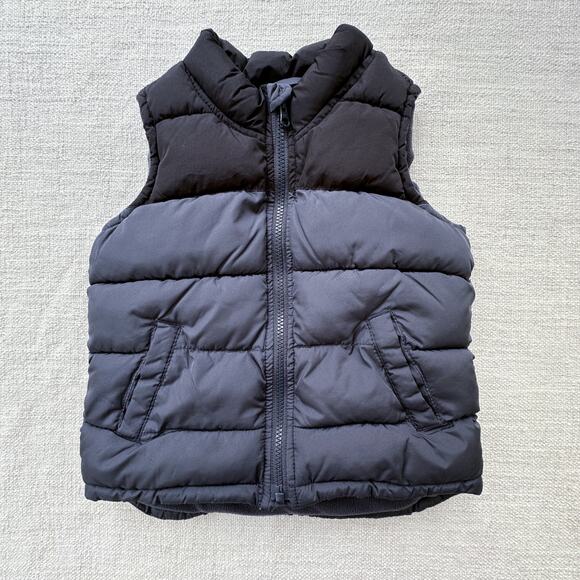 Old Navy Black Puffer Vest EUC 4T - Picture 1 of 5